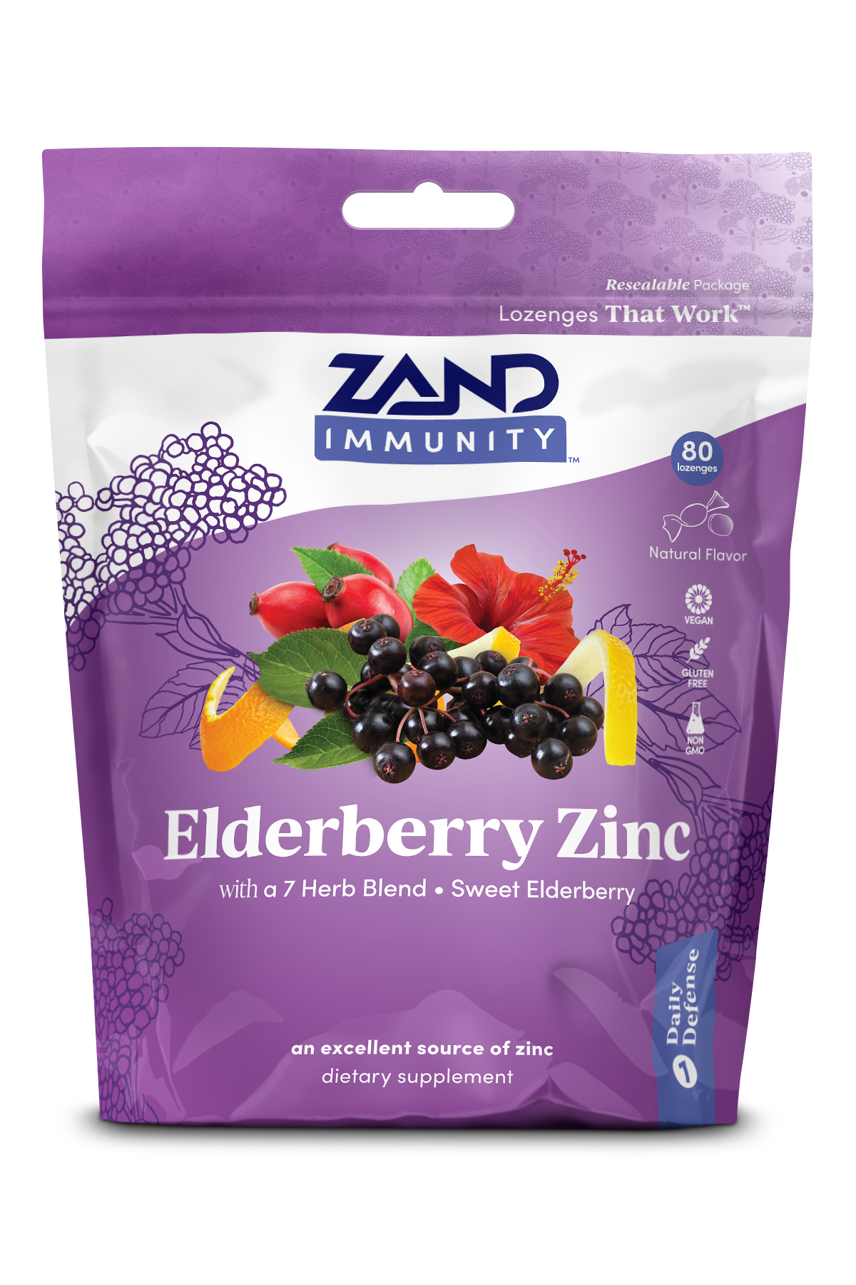 Elderberry Zinc Immunity Lozenges